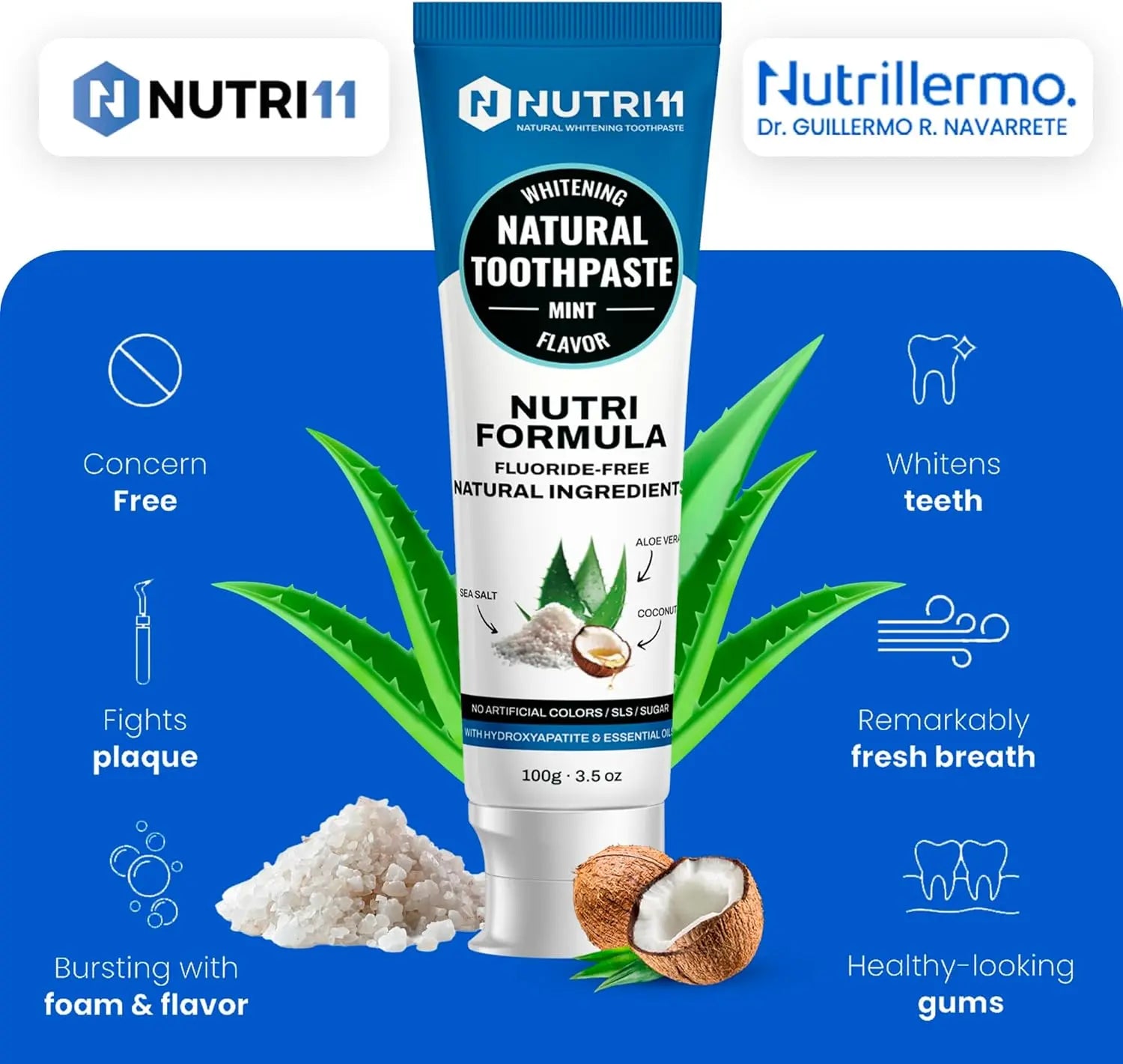 Natural Toothpaste (Fluoride Free) Nutri11