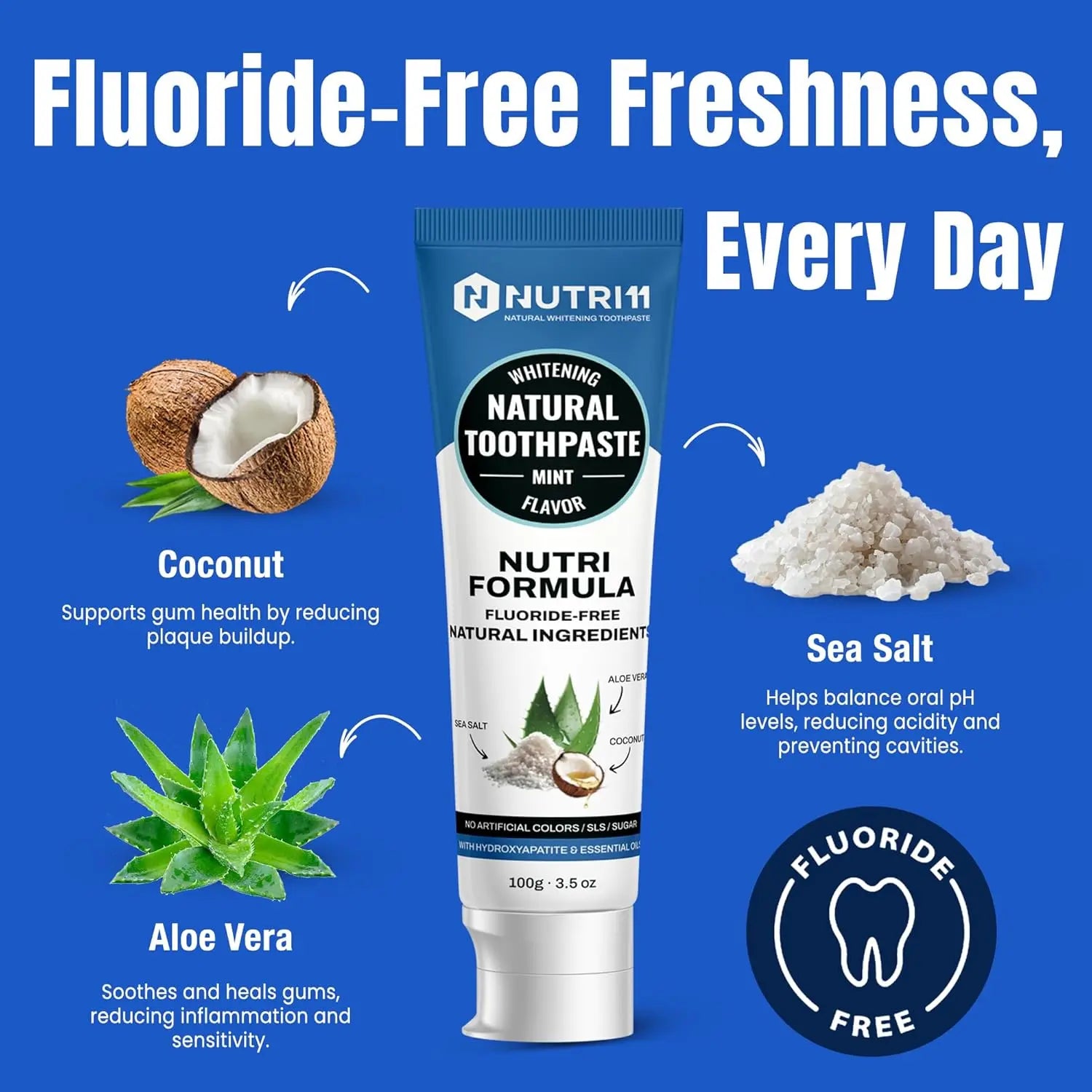 Natural Toothpaste (Fluoride Free) Nutri11