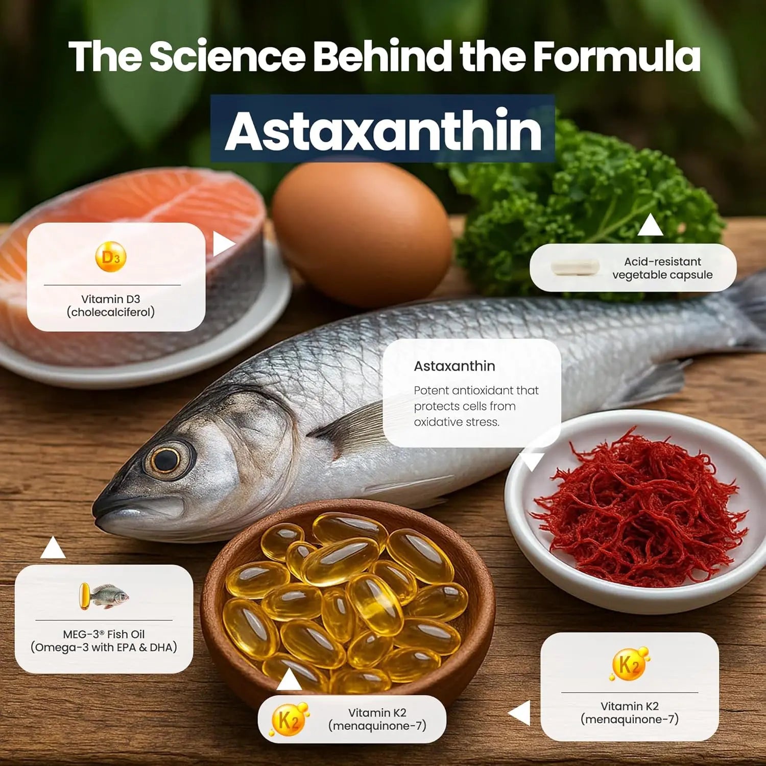 Omega 3 + D3 + K2 with Astaxanthin Nutri11
