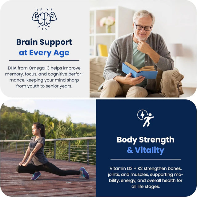 Omega 3 + D3 + K2 with Astaxanthin Nutri11