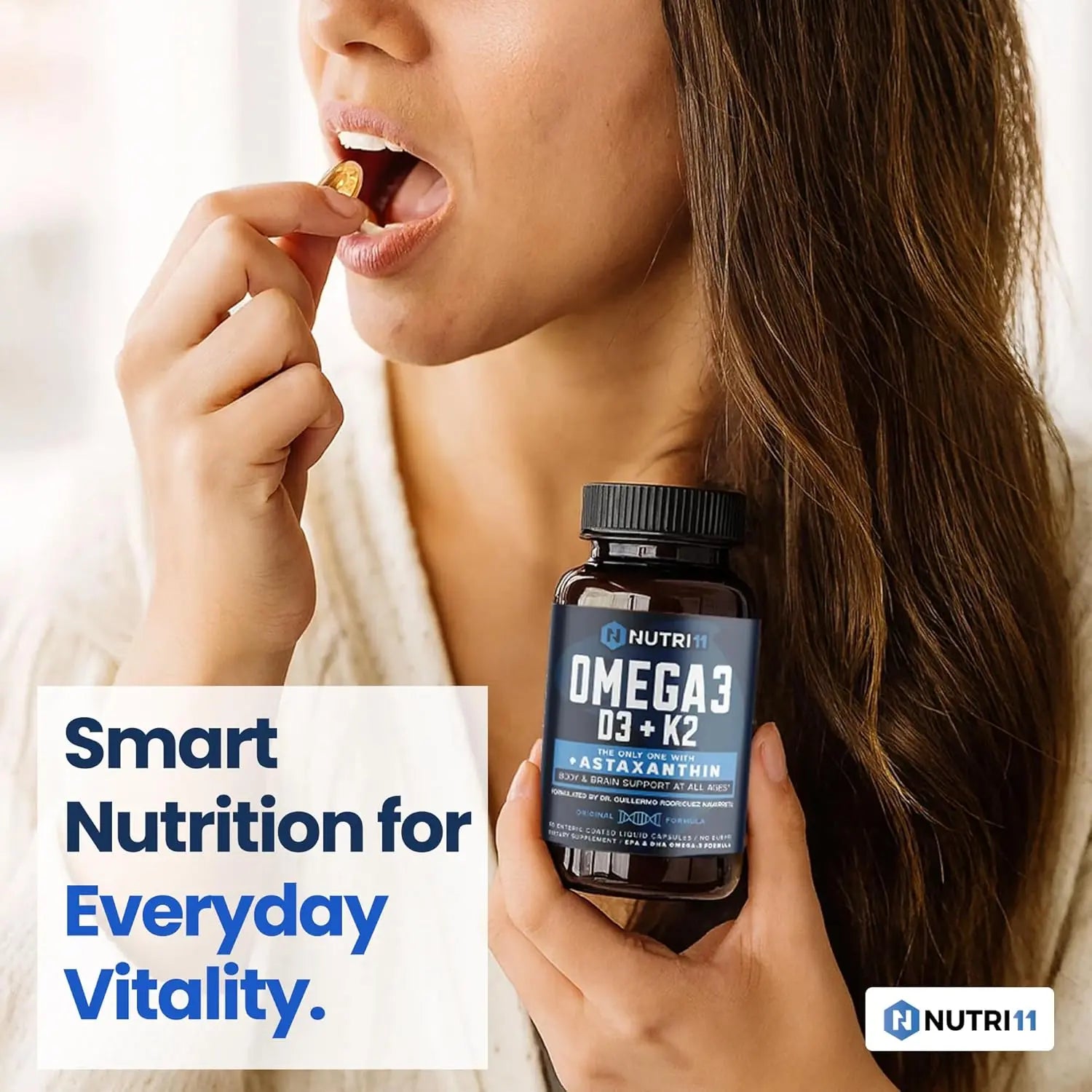 Omega 3 + D3 + K2 with Astaxanthin Nutri11