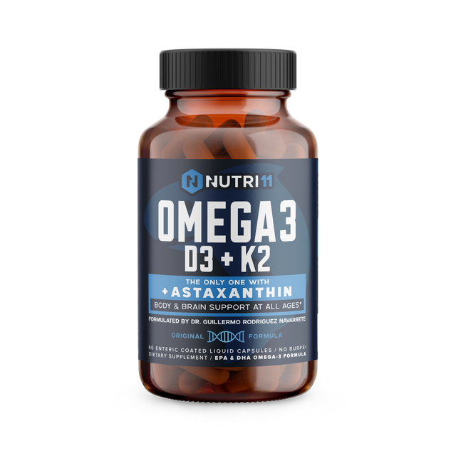Omega 3 + D3 + K2 with Astaxanthin Nutri11