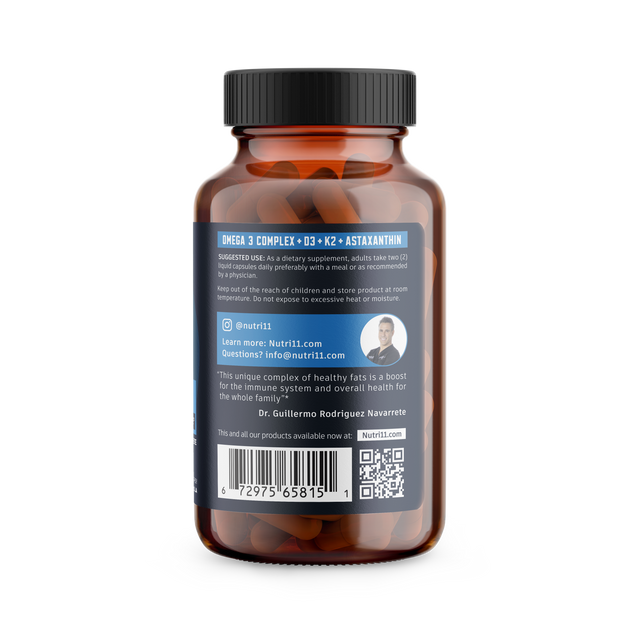 Omega 3 + D3 + K2 with Astaxanthin Nutri11