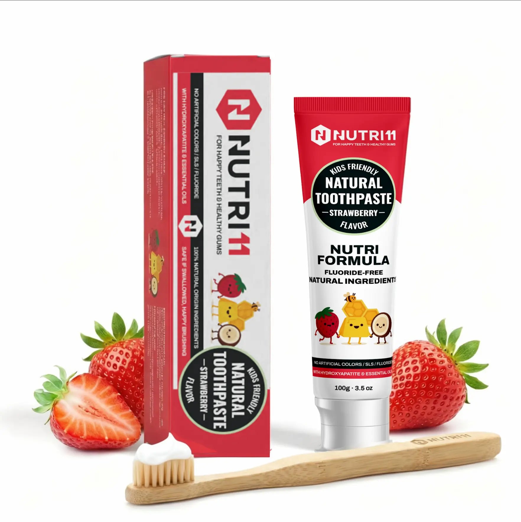 Nutri11 Kids Natural Toothpaste Strawberry Nutri11