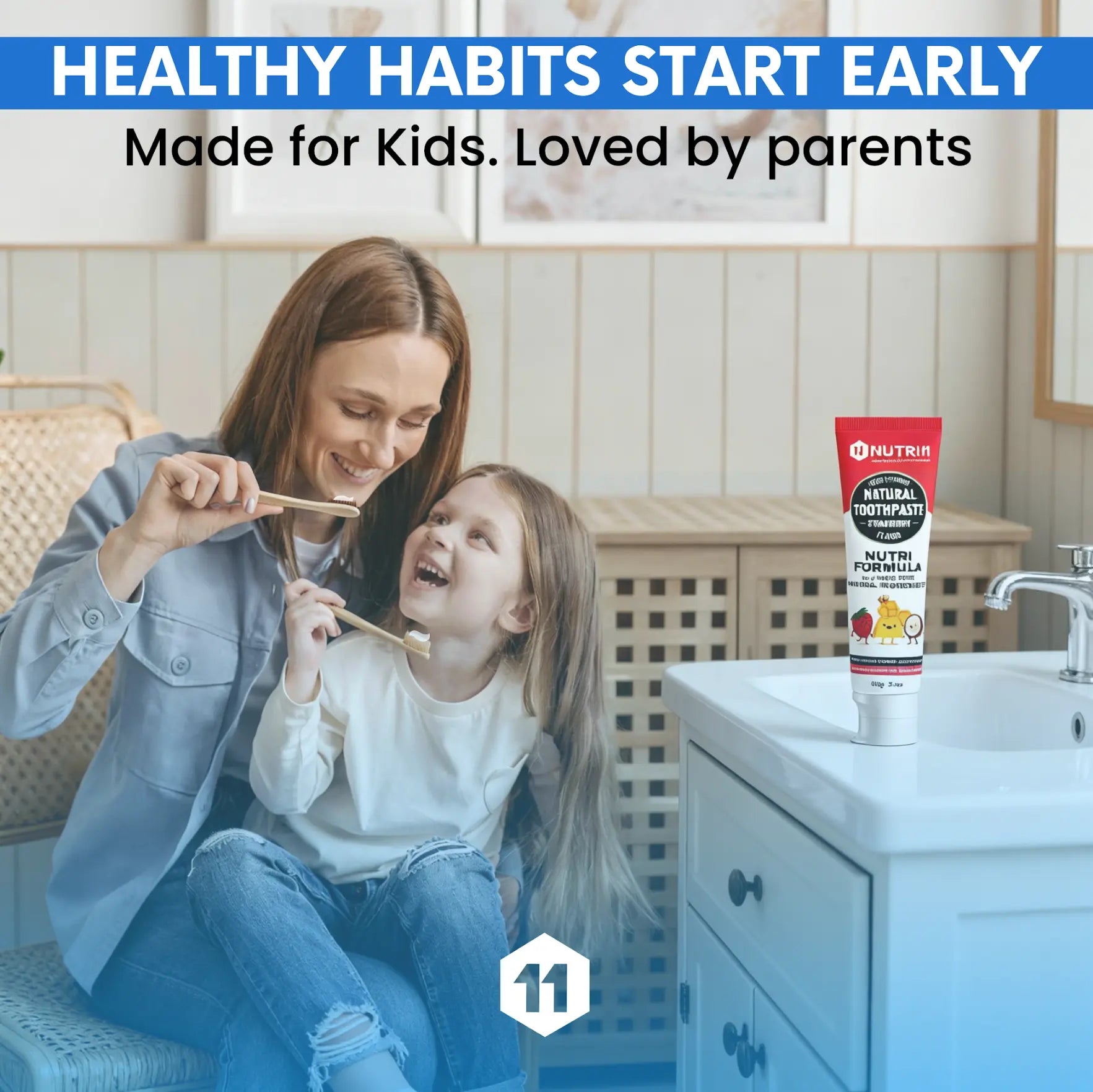Nutri11 Kids Natural Toothpaste Strawberry Nutri11