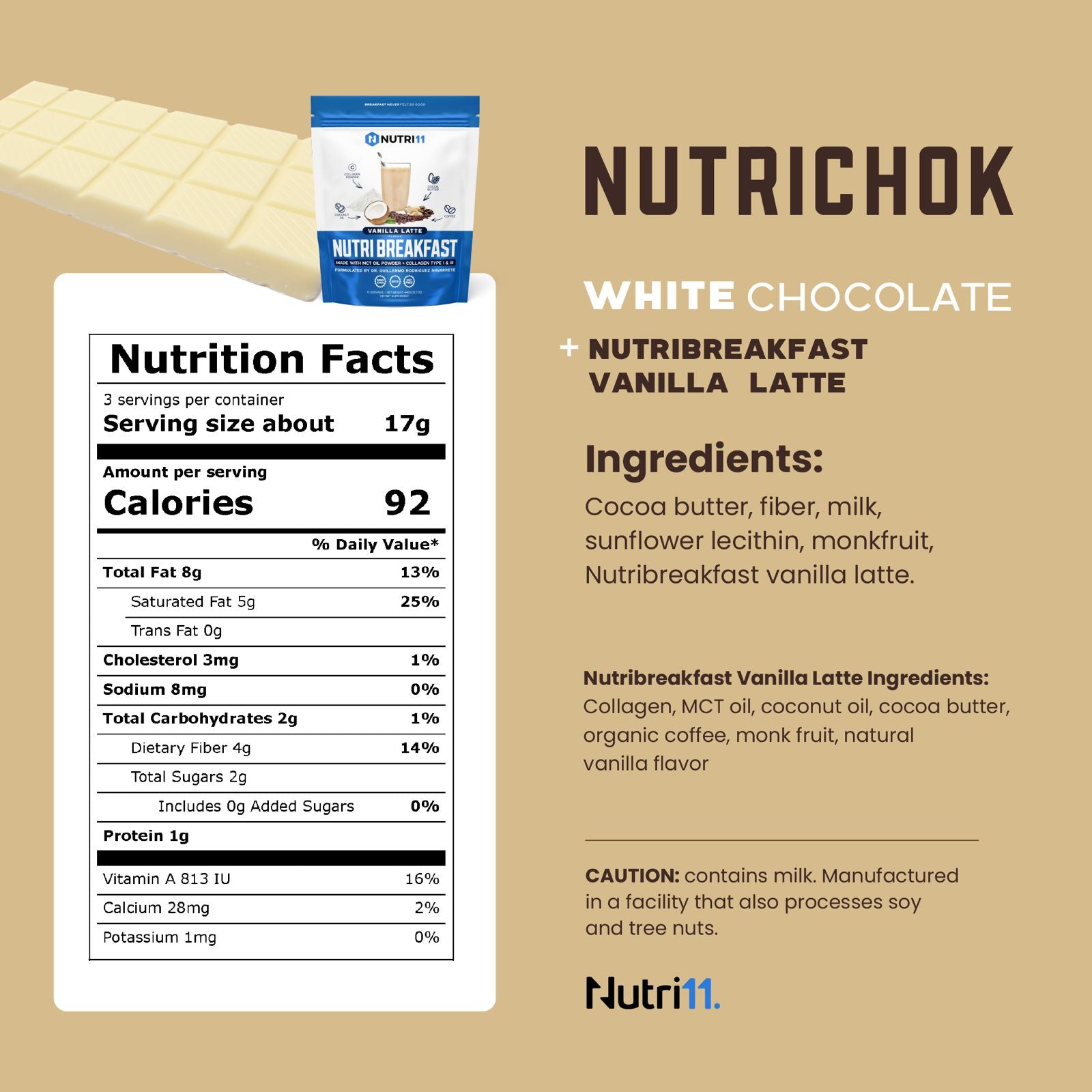 Nutrichok - White Chocolate Bars Variety Pack - Limited Edition